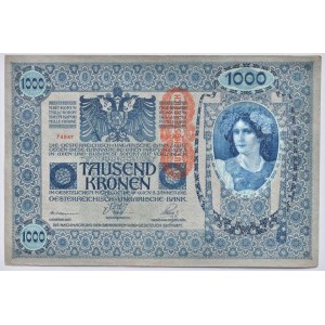 Rakousko-Uhersko, 1000 K 1902 - přetisk Deutschösterreich, série 1932