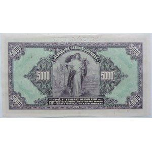 ČSR, 5000 Kč 6.7.1920, série C 465902, Bajer 17b) perf. SPECIMEN