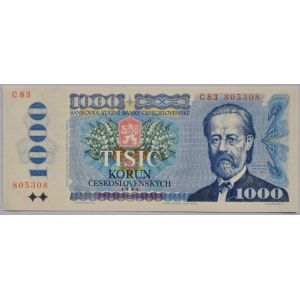 ČSR, 1000 Kč, série C83 805308, B.102a