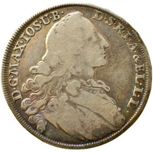 Bavorsko, Maxmilián III. Josef 1745-1777, tolar 1768 b.zn. Mnichov, Dav.1953, KM 242.1