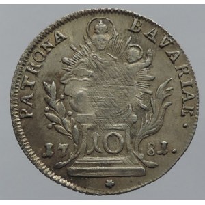 Bavorsko, Carl Theodor 1777-1799, 10 krejcar 1781 A