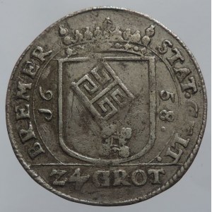 Brémy - město, 24 Grote 1658 s titul. Leopolda I.