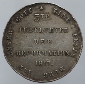 Frankfurt , 300. výročí reformace 1817, AR 38,5mm/21,657g