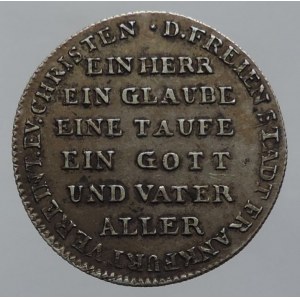 Frankfurt , 300. výročí reformace 1817, AR 25mm/4,817g