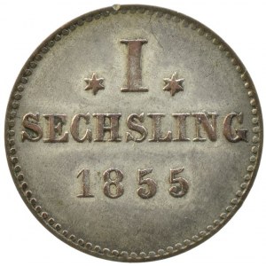 Hamburg - město, 1 sechsling 1855, AKS 29