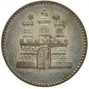 Hamburg - město, 1 sechsling 1855, AKS 29