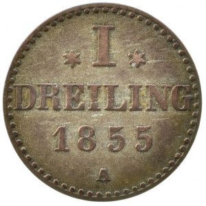 Hamburg - město, 1 dreiling 1855 A, AKS 35