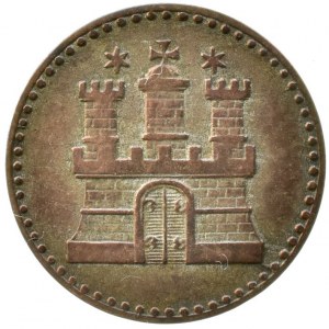 Hamburg - město, 1 dreiling 1855 A, AKS 35