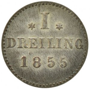 Hamburg - město, 1 dreiling 1855, AKS 36