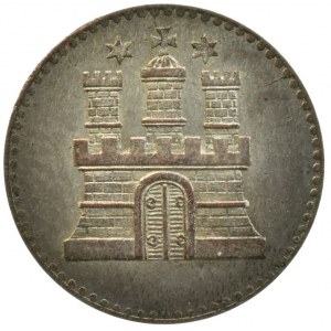 Hamburg - město, 1 dreiling 1855, AKS 36