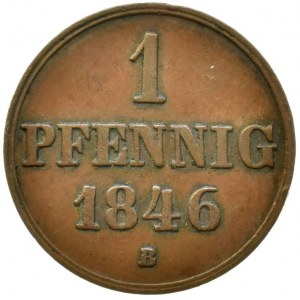 Hannover, Ernst August 1837-1851, 1 pfennig 1846 B, AKS 129