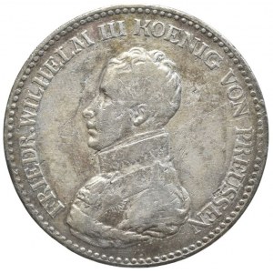 Prusko, Friedrich Wilhelm III. 1797-1840, tolar 1818 A, nep.škr., 21.24g