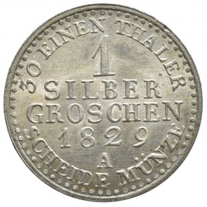 Prusko, Friedrich Wilhelm III. 1797-1840, 1 Silber Groschen 1829 A
