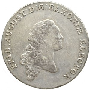 Sasko, Friedrich August III. 1763-1827, tolar 1764 E.D.C. Drážďany, nep.škr., první ročník, R