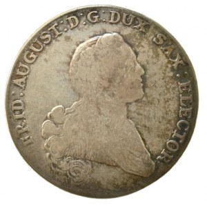 Sasko, Friedrich August III. 1763-1827, tolar 1767 EDC Drážďany, patina