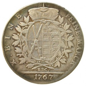 Sasko, Friedrich August III. 1763-1827, tolar 1767 EDC Drážďany, patina