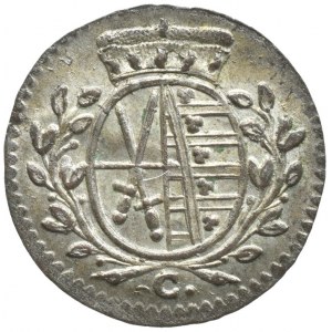 Sasko, Friedrich August III. 1763-1827, 1 pfennig 1765 C, sbírkový