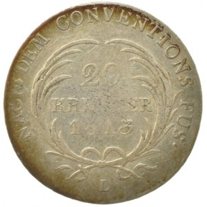 Sasko,Coburg-Saalfeld, Ernst 1806-1826, 20 krejcar 1813 L, R