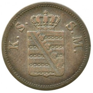 Sasko, Johann 1854-1873, 2 pfennig 1859 F, AKS 152