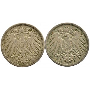 10 pfennig 1899 A, D, škr., 2ks