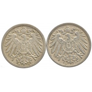 10 pfennig 1905 D, J, 2 ks