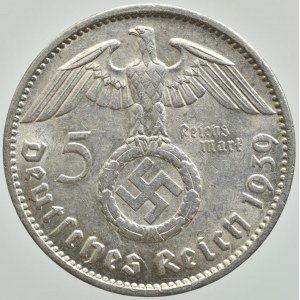 NĚMECKO III. ŘÍŠE, 5 marka 1939 J, Hindenburg, R