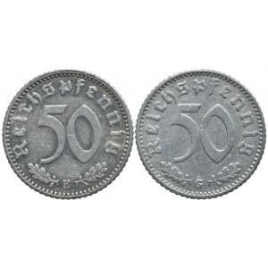 NĚMECKO III. ŘÍŠE, 50 pfennig 1935 E, 1941 G. 2 ks