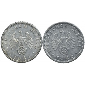 NĚMECKO III. ŘÍŠE, 50 pfennig 1940 D, 1941 A, 2 ks
