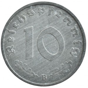 NĚMECKO III. ŘÍŠE, 10 pfennig 1943 B