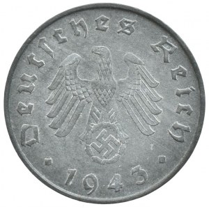 NĚMECKO III. ŘÍŠE, 10 pfennig 1943 B
