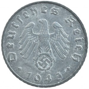 NĚMECKO III. ŘÍŠE, 5 pfennig 1943 E