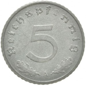 NĚMECKO III. ŘÍŠE, 5 pfennig 1944 A, R