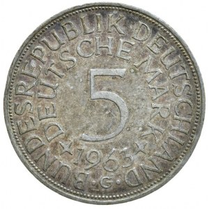 Spolková republika Německo, 5 Marka 1963 G, patina