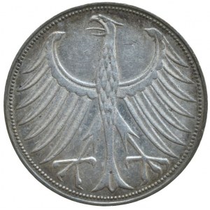 Spolková republika Německo, 5 Marka 1963 G, patina