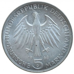 Spolková republika Německo, 5 Marka 1968 G - Gutenberg