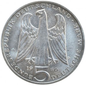 Spolková republika Německo, 5 Marka 1980 D - Vogelweide