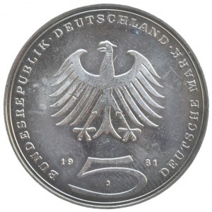 Spolková republika Německo, 5 Marka 1981 J - Lessing