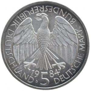 Spolková republika Německo, 5 Marka 1984 D - 150 let celní unie