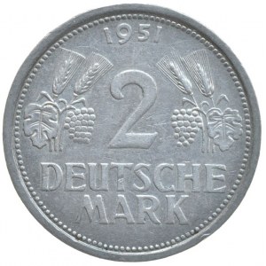 Spolková republika Německo, 2 Marka 1951 J