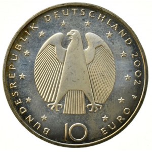 Německo 1990-, 10 Euro 2002 F - přechod na Euro měnu KM# 215