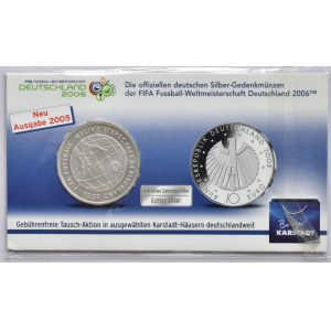 Německo 1990-, 10 Euro 2005, Mistrovství světa ve fotbale 2006, v kartě