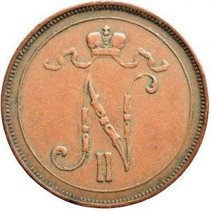 Finsko pod Ruskem, Mikuláš II. 1894 - 1917, 10 pennia 1911, KM# 14