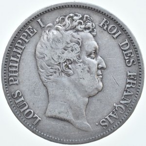 Francie, Ludvík Filip I. 1830-1848 , 5 Frank 1830 A Paříž