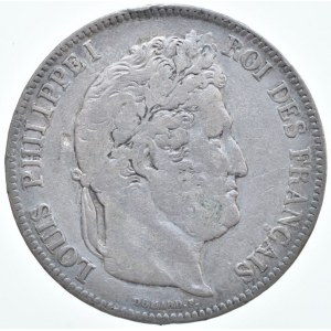 Francie, Ludvík Filip I. 1830-1848, 5 Frank 1833 D Lyon, hr.