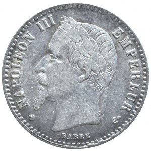 Francie, Napoleon III. 1852 - 1871, 50 centimes 1866 BB Strasbourg