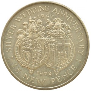 Gibraltar, 25 new pence 1972, KM# 6