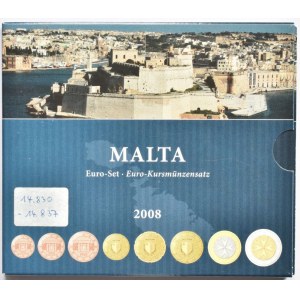 Malta, Malta - sada 1, 2 euro, 1, 2, 5, 10 20, 50 cent 2008