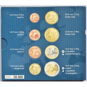 Malta, Malta - sada 1, 2 euro, 1, 2, 5, 10 20, 50 cent 2008