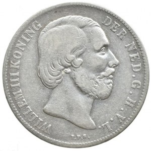 Nizozemí, Willem III., 1849 - 1890, 1 Gulden 1865, KM.93 (Ag945), 9.81g