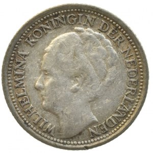 Nizozemí, Wilhelmina I. 1890-1948, 10 cent 1938, KM 163, Ag, sbírkový